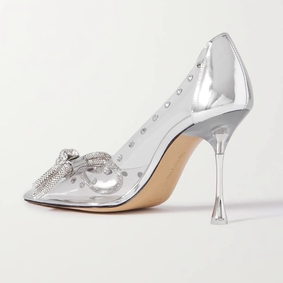 MACH & MACH NEW Double Bow PVC Clear Pumps Heels Crystal - Picture 6 of 16